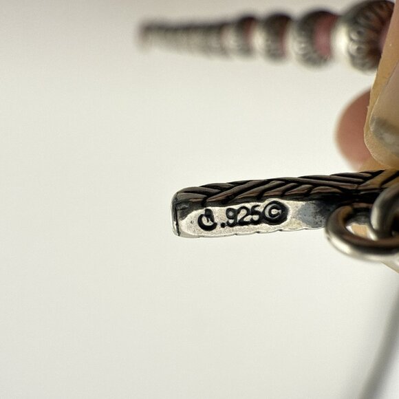 Carolyn Pollack Bracelet Sterling Silver Pink Rhodonite Beaded 925 Southwest - Picture 7 of 10